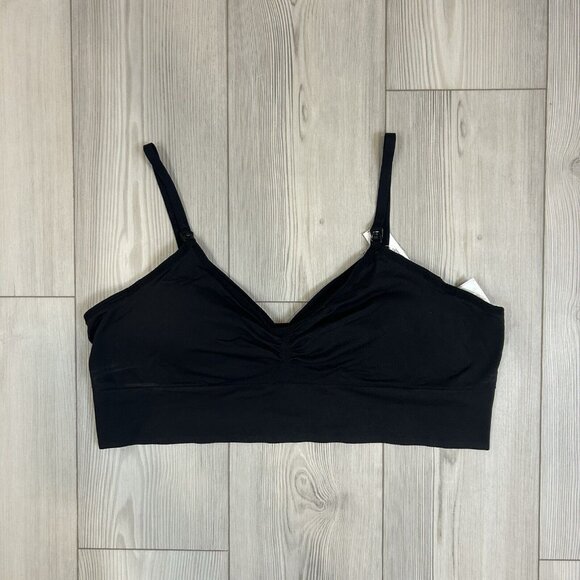 🛑 NWT Old Navy XXL Maternity High Support Hands-Free Pumping Bra Black - Picture 2 of 10